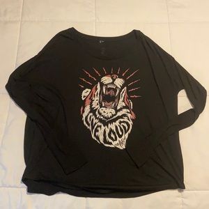 Black Long Sleeve Graphic Tee